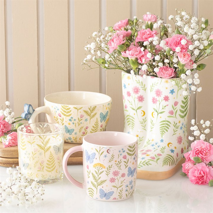 Luna Bloom Floral Print Welly Boot Planter