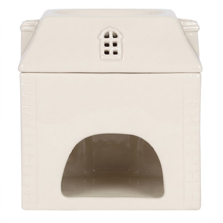White Ceramic House Oil Burner