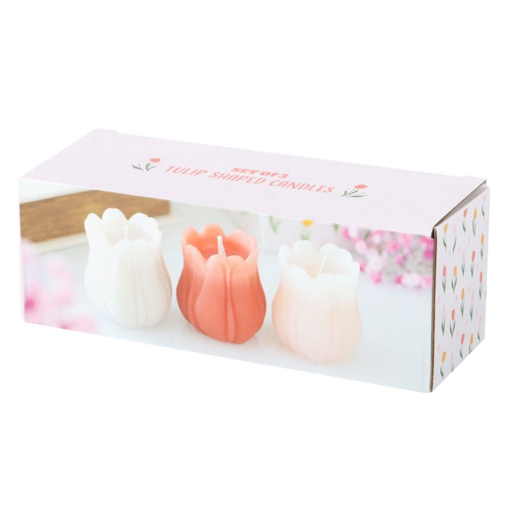 Set of 3 Tulip Shaped Candles