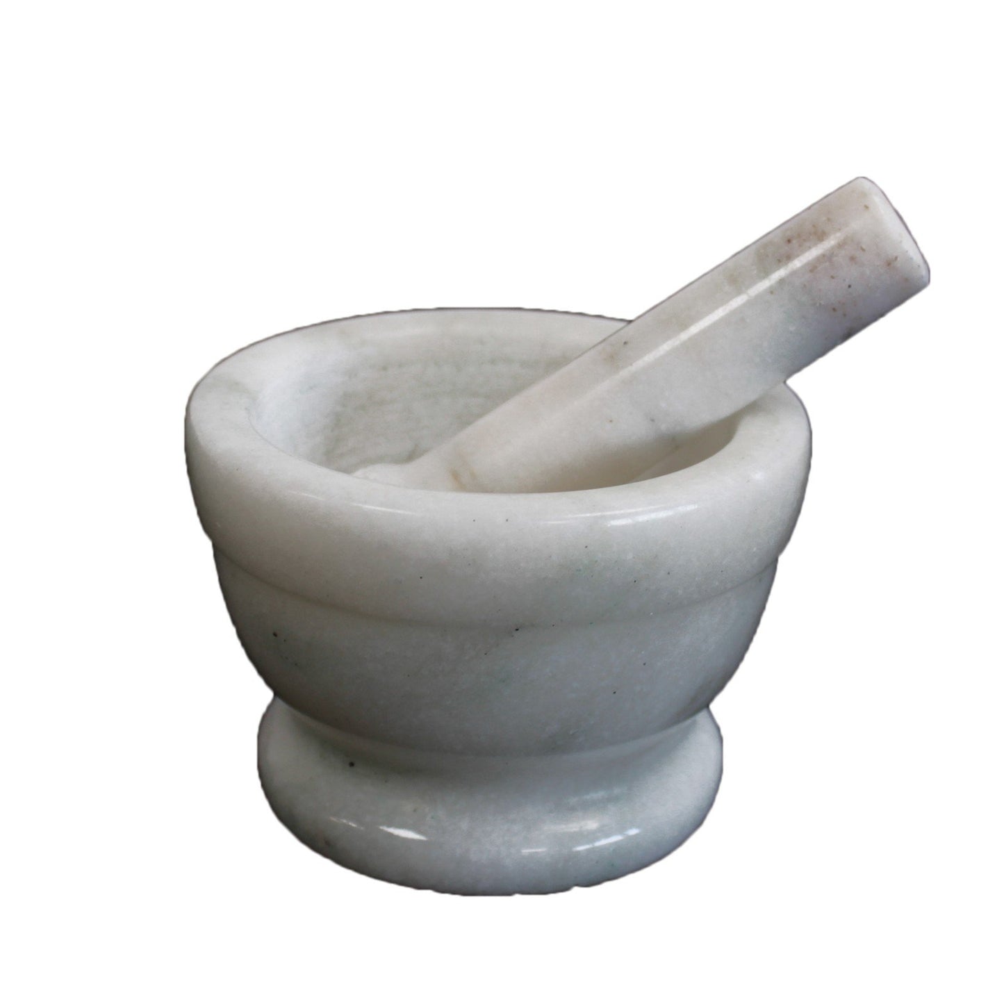 Medium White Marble Pestle & Mortal - 10x7cm