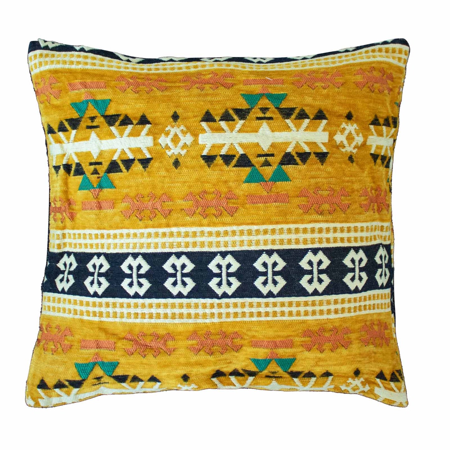 Handwoven Turkish Kilim Cushion Cover - Yellow