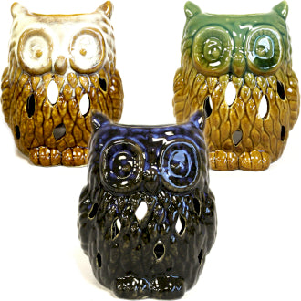 Classic Rustic Oil Burner - Owl Front on (assorted)