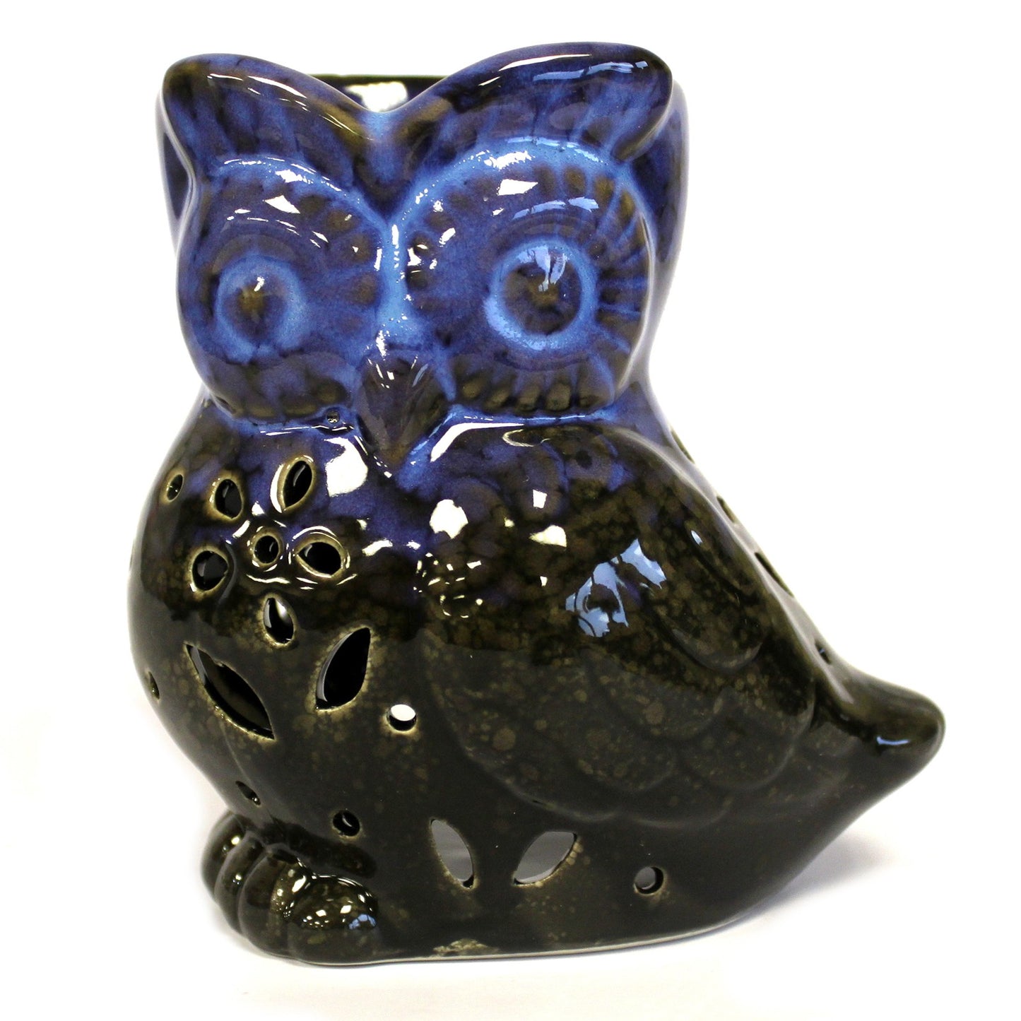 Classic Rustic Oil Burner - Owl Side on