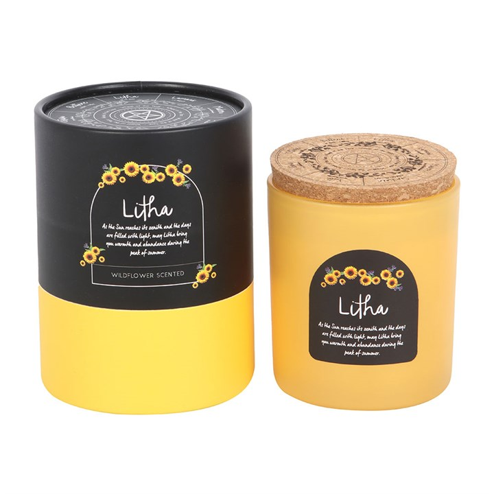Litha Wildflower Wheel of the Year Candle