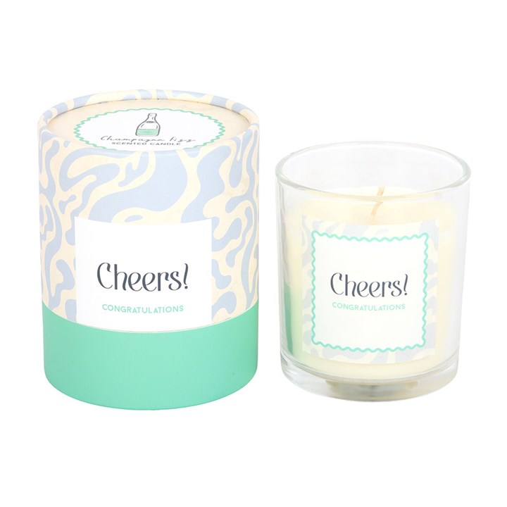 Cheers Congratulations Champagne Fizz Candle