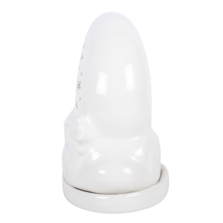 White Pastel Skies Moon Incense Cone Holder