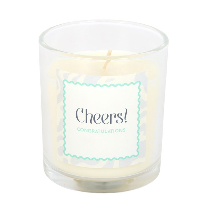 Cheers Congratulations Champagne Fizz Candle
