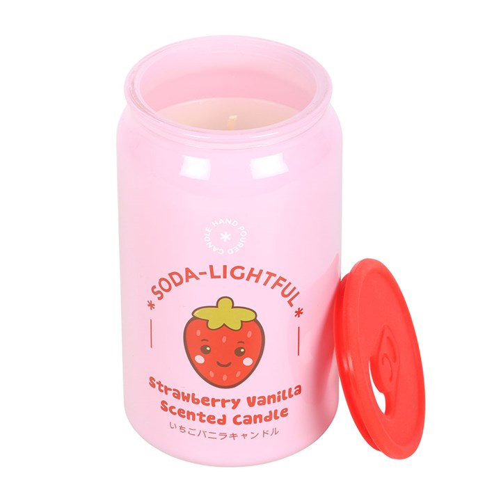 Strawberry Vanilla Soda Can Candle