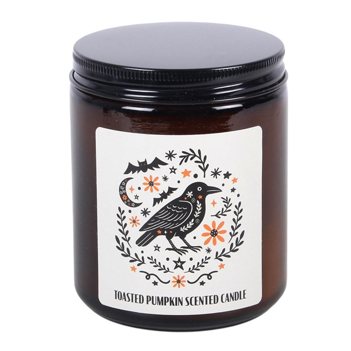 Frightful Folk Raven Toasted Pumpkin Scented Candle
