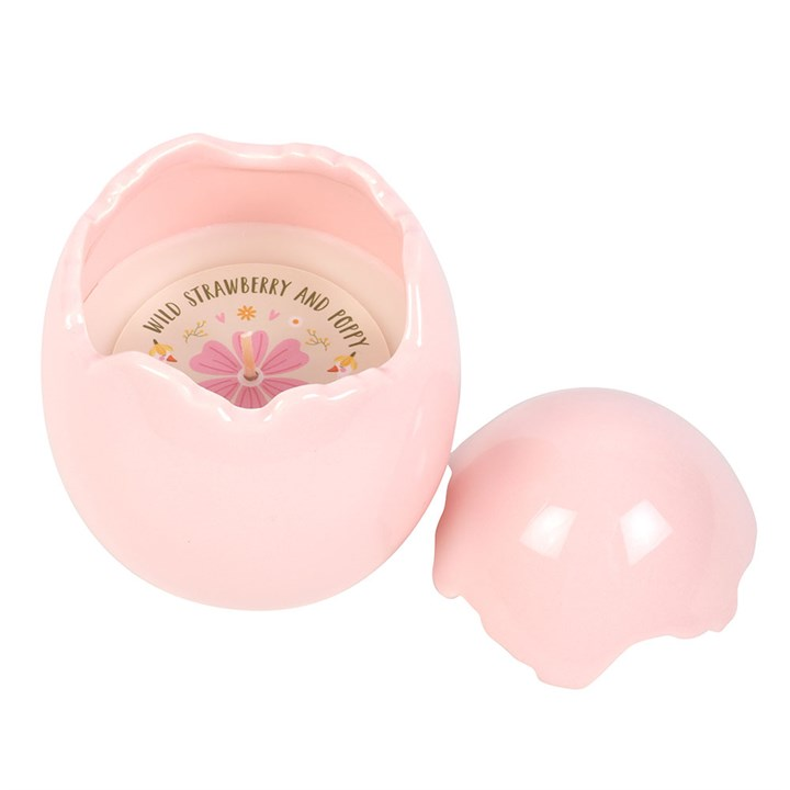 Wild Strawberry & Poppy Egg Shaped Candle