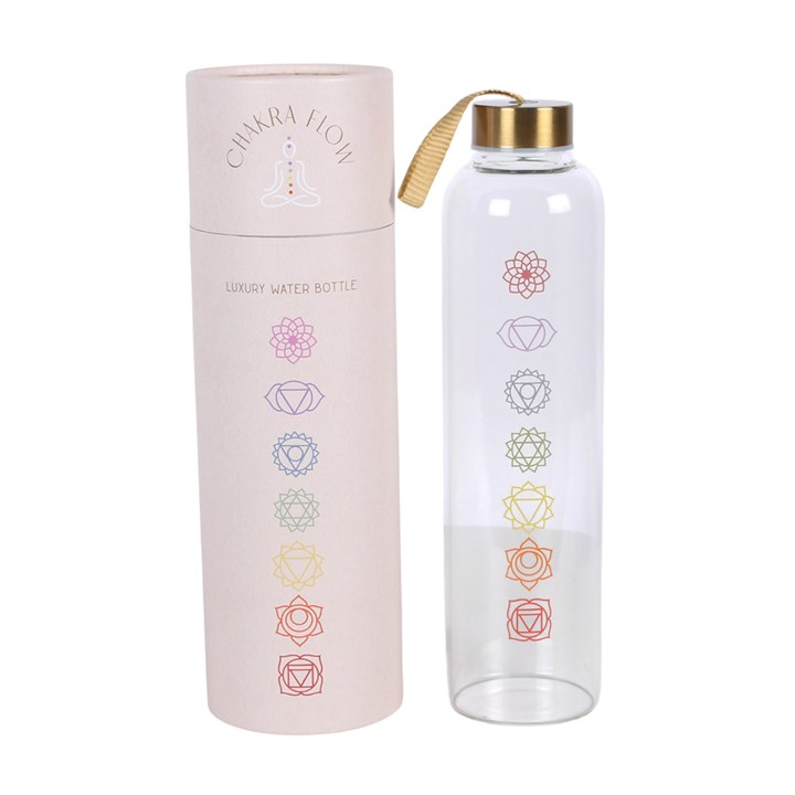 Chakra Flow Reusable Glass Water Bottle