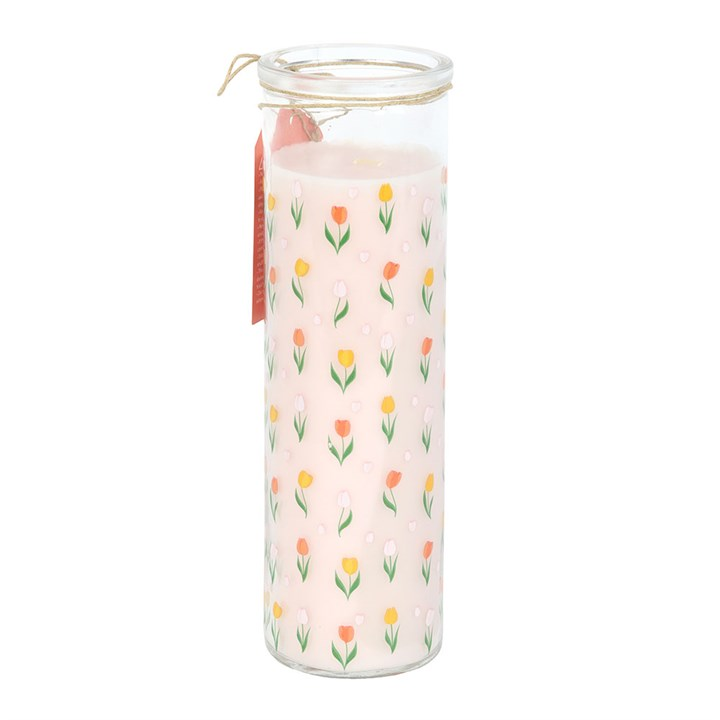 Tulip Print French Tulip Tube Candle