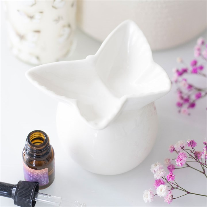 White Butterfly Oil Burner