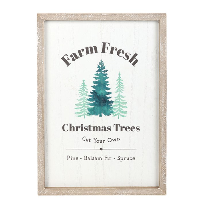 Farm Fresh Christmas Trees Framed Wall Art Print