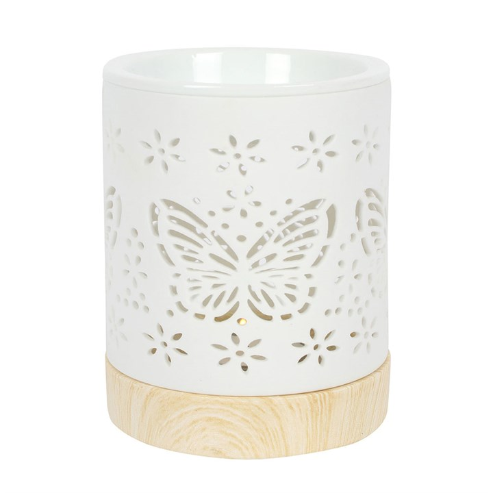 Matte Ceramic Butterfly Oil Burner
