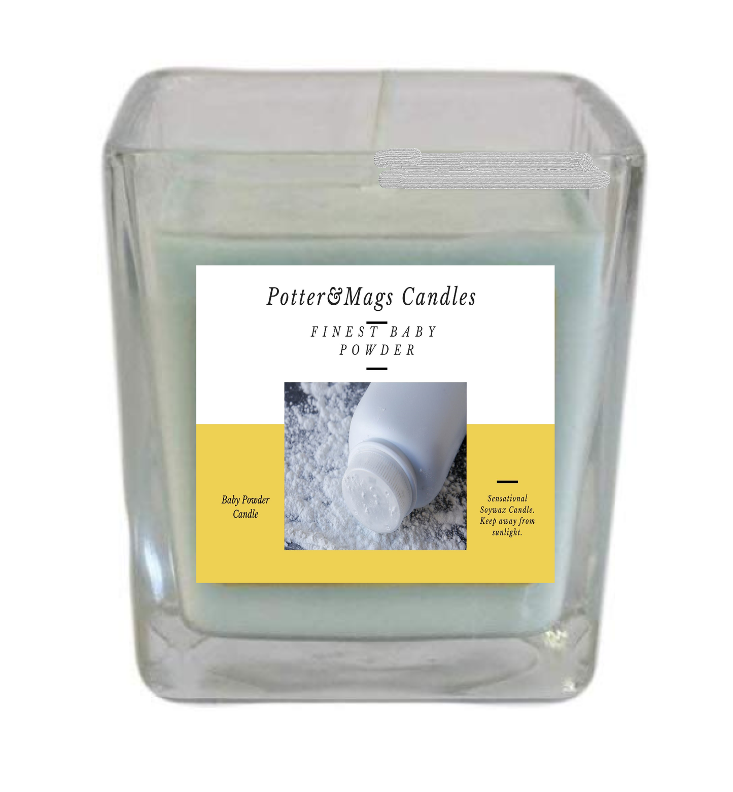 Potter&Mags Luxury Soywax Scented Candle - Baby Powder