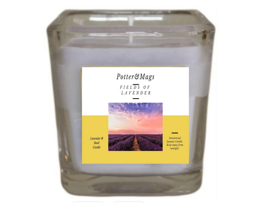 Potter&Mags Luxury Soywax Scented Candle - Lavender Fields