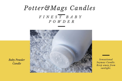 Potter&Mags Luxury Soywax Scented Candle - Baby Powder